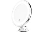 A white LED Make-Up Mirror with a suction cup base.