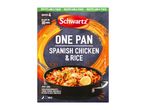 One pan Spanish chicken and rice meal kit, serves 4, ready in 30 mins, mild.