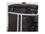 Close-up of a black Silvercrest insulated cooler bag with a zipper and shoulder strap.