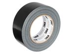 A roll of black 3M duct tape with visible branding on the core.