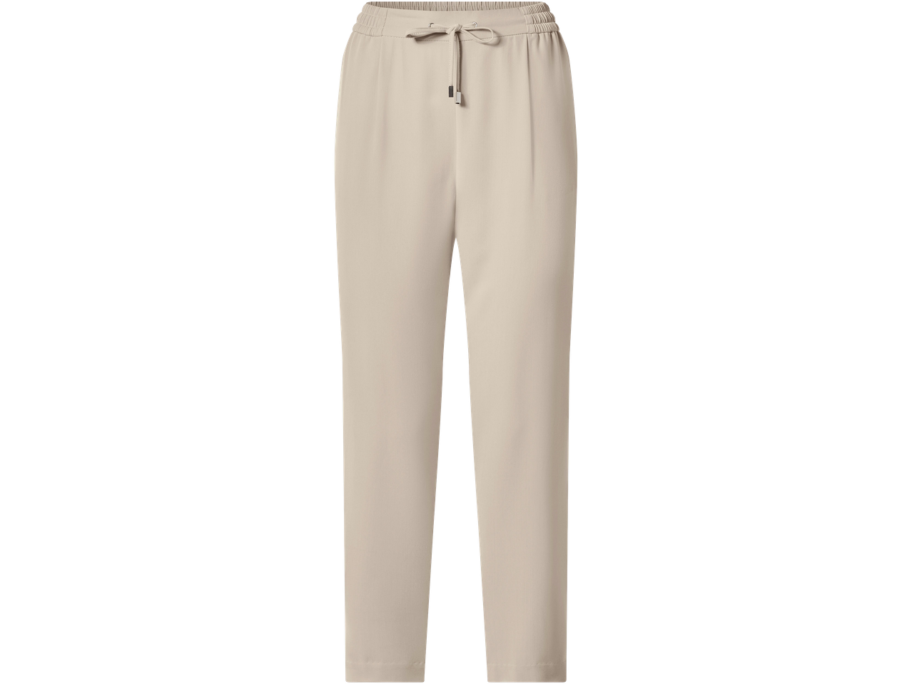 Bézs színű, gumis derekú, húzózsinóros női nadrág