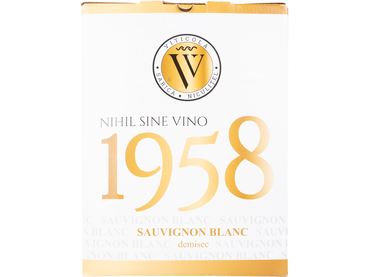 Cutie de vin Viticola Sarica Niculițel 1958 Sauvignon Blanc demisec.