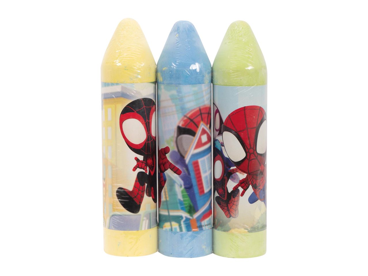Három Spider-Man mintás krétás ceruza.