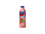 Bouteille de yaourt à boire Envia saveur fraise, source de vitamine D, sans colorants ni arômes artificiels.