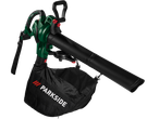 Parkside® leaf blower with collection bag.