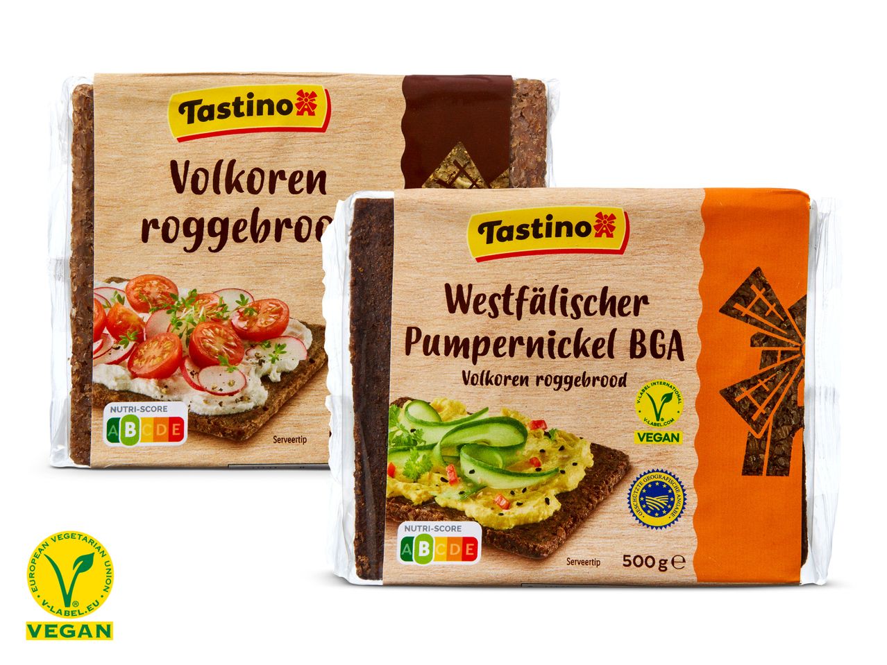 Tostino roggebrood: Vollkorn Roggenbrot en vegane Pumpernickel.