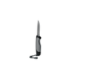 Faca Crivit com cabo cinzento e cordão preto