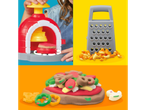 PLAY-DOH® forno de pizza, ralador de queijo e pizza de plasticina.
