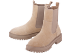 Esmara® női prémium bőr bokacsizma bézs színben, vastag talppal.