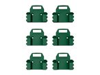 Six green Parkside tool holders arranged in two columns.