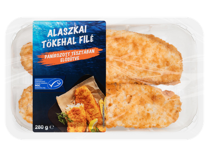 Alaszkai tőkehalfilé bundában (Lidl Plus)