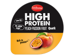 Quark Milbona: proteină ridicată, piersică-pasiune.