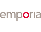 Emporia Logo mit rotem Kreis.
