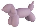 Statuetta a forma di cane a palloncino, color lilla.