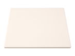 A single, square, off-white ceramic tile with slightly rounded edges.