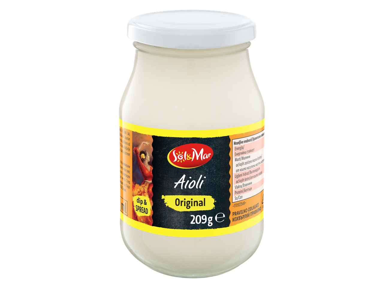 Sol&Mar Айоли Оригинален дип и спред в буркан, 209g.