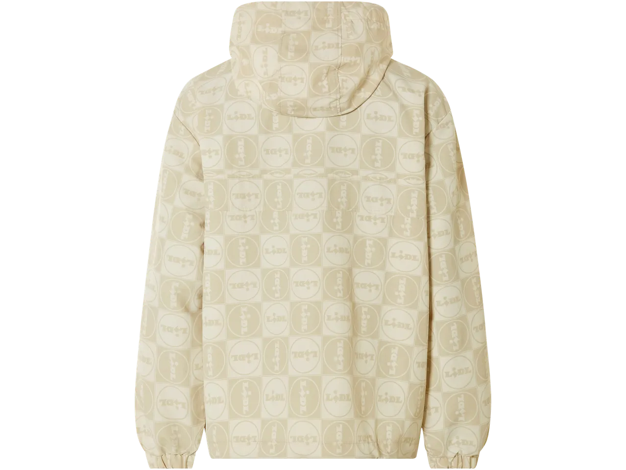 Beige Lidl hoodie.