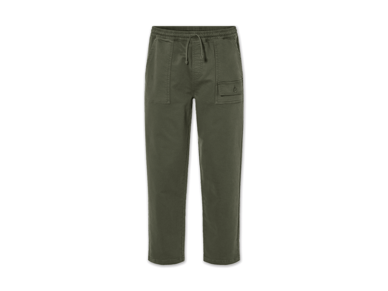 Olivengrüne Jogginghose mit Kordelzug.