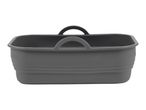 Grey silicone air fryer baking mould with handles