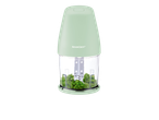 Tocător SilverCrest mini, verde pastel, cu ierburi.