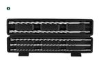 Satz Bohrhammer-Bits in Aufbewahrungsbox.