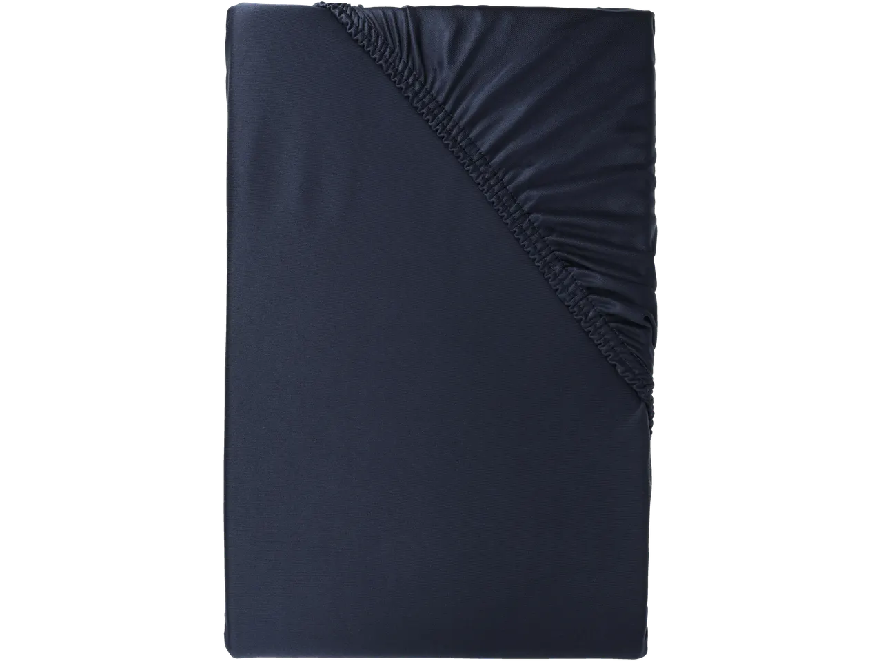 LIVARNO home Microfibre Jersey Fitted Sheet in dark blue