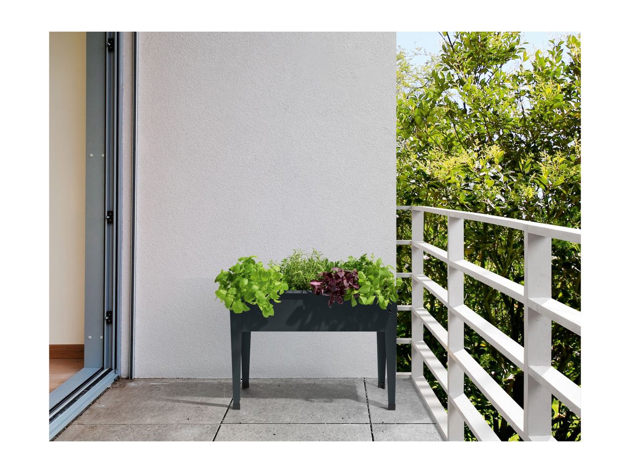 Go to full screen view: Parkside Mini Raised Planter - Dark Grey - Image 6