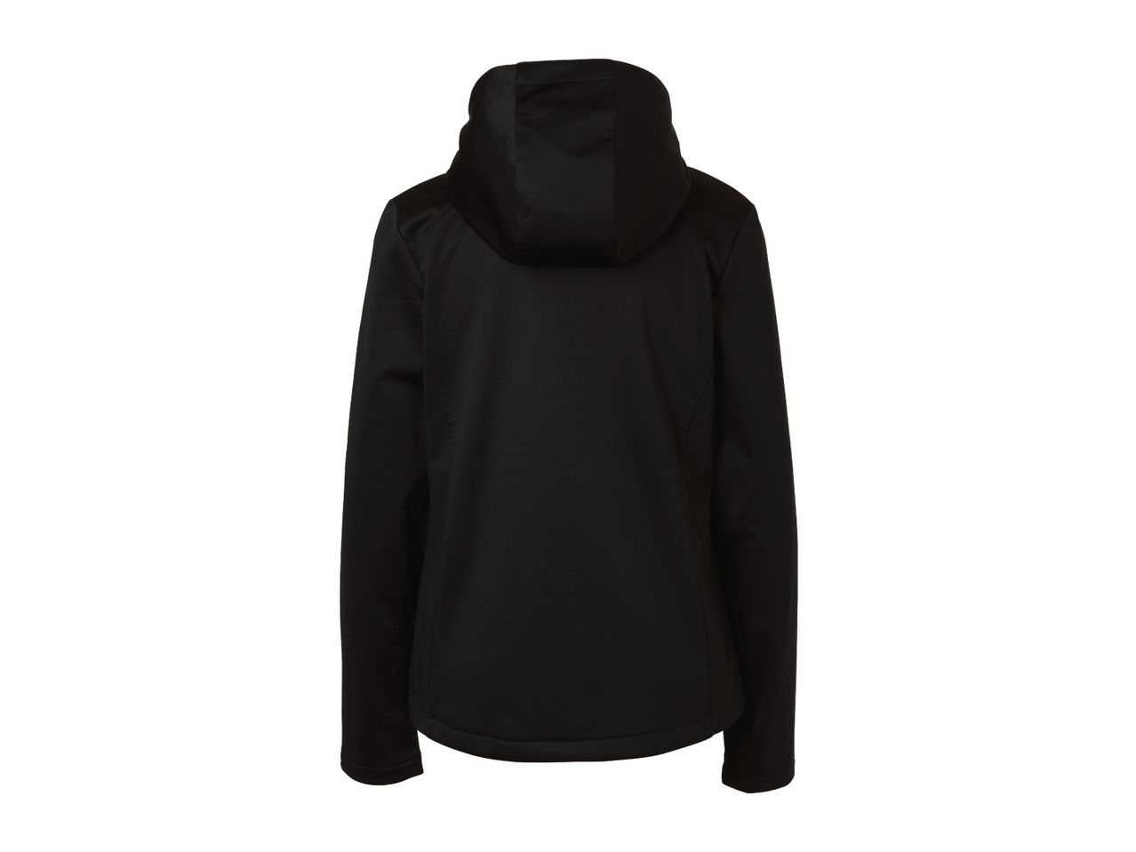 Black softshell hooded jacket