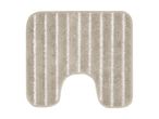 Beige toilet mat with vertical stripes