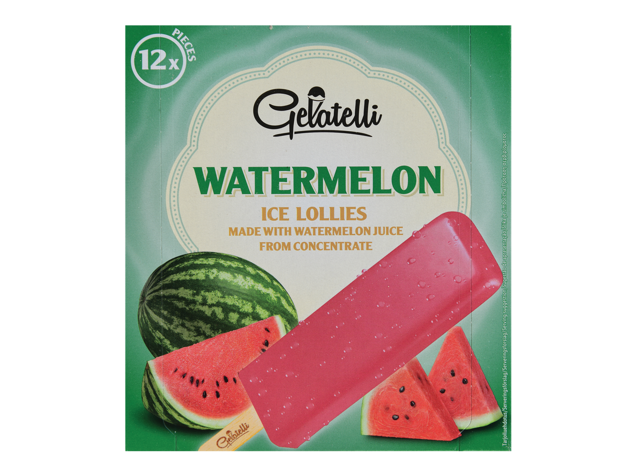 Gelatelli picolés de melancia.