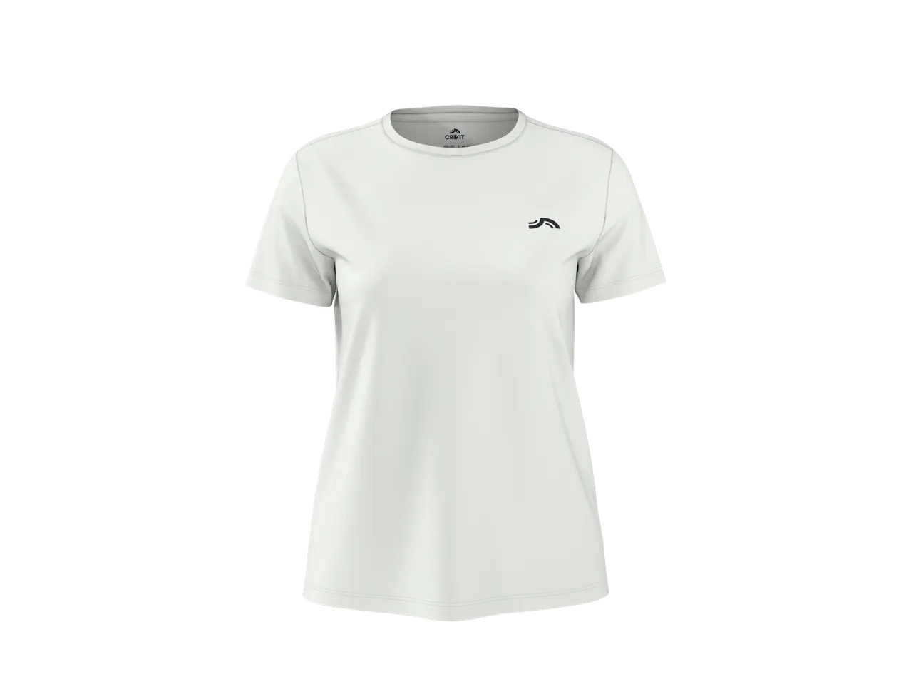 CRIVIT Ladies' Sports Top in white, featuring a small black logo on the chest.
