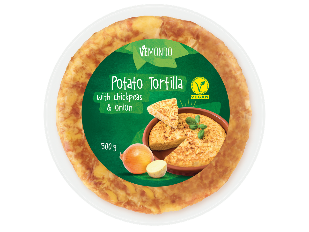 Картофена тортила с нахут и лук, 500 г, веган.