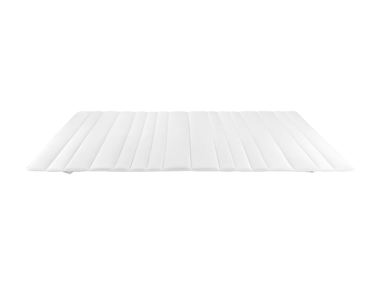Matelas blanc à lattes, pour un sommeil confortable.
