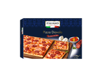 Pizza Diavolo Italamo, estilo italiano, congelada, com salame e pimentão.