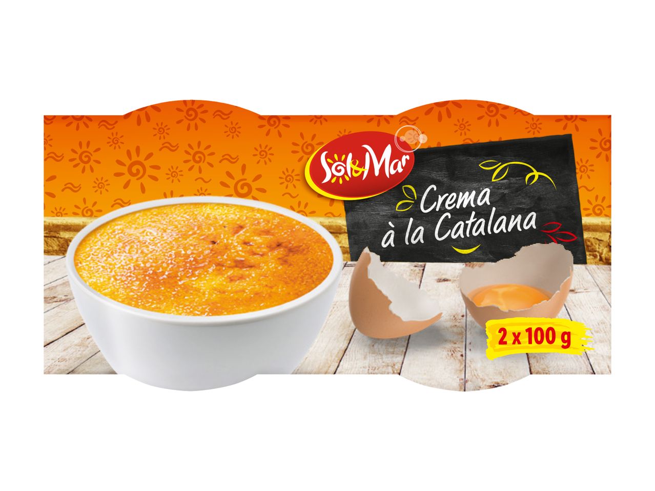 La Sirena Creme Catalana, 3 x 100g.