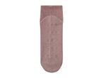 A single pink slipper sock with non-slip grips on the sole.