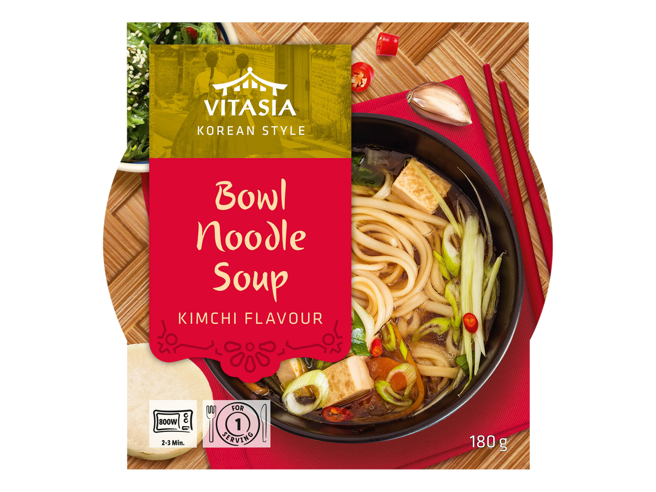 Pasta in stile asiatico al gusto Kimchi