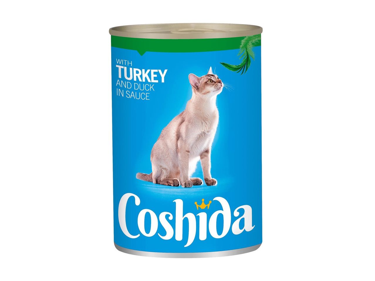 Coshida: Konzerv macskaeledel pulykával és kacsával szószban.