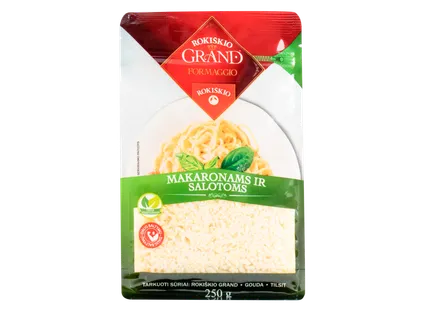 Tarkuotas sūris makaronams ir salotoms