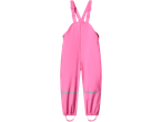 Rozā bērnu ūdensnecaurlaidīgas bikses ar lencēm un atstarojošām detaļām.