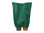 Green plant protection cover over two potted plants