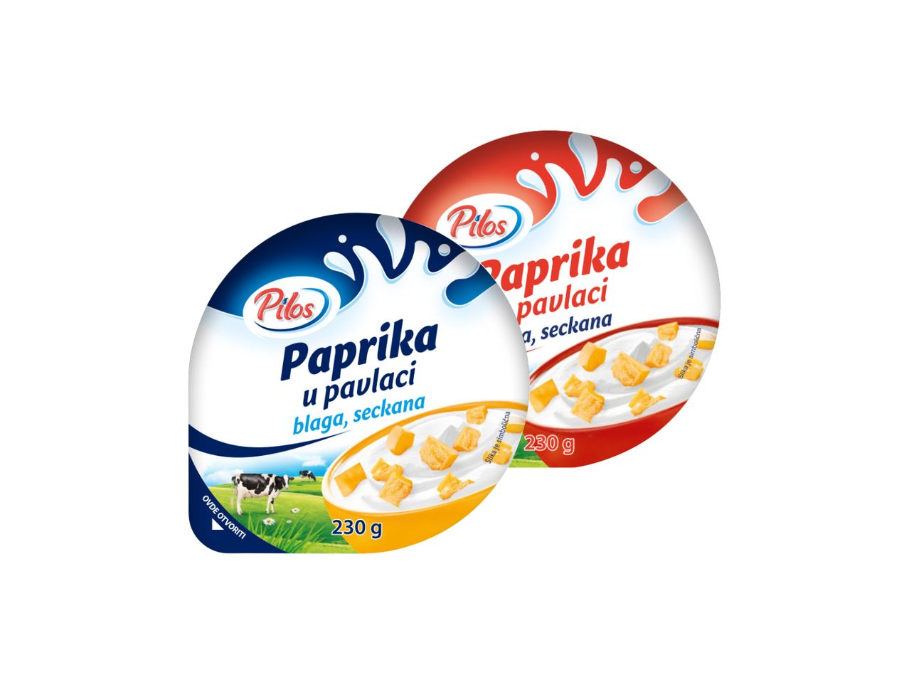 Pilos paprika u pavlaci, dva ukusa u posudicama od 230g.