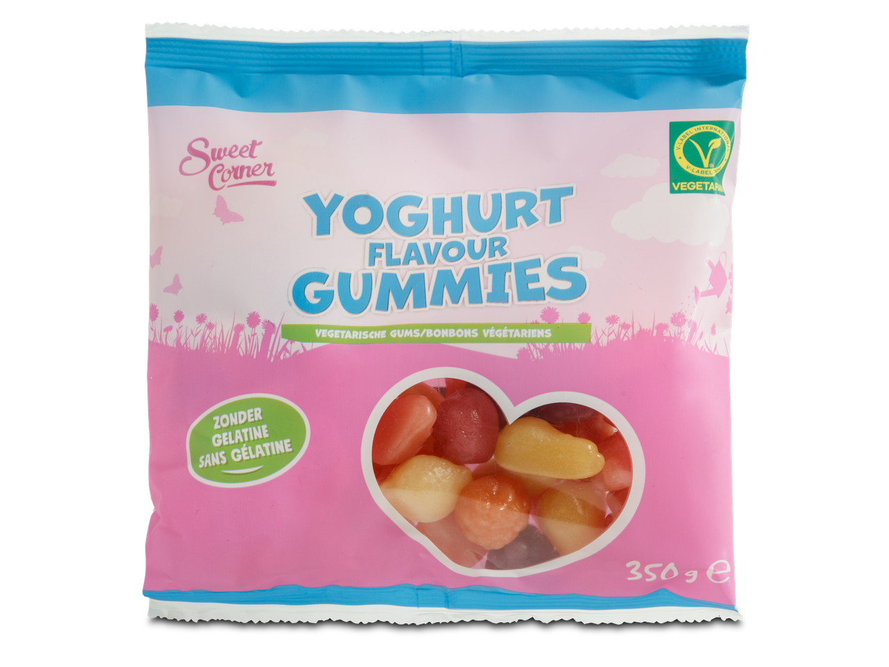 Sweet Corner yoghurt smaak gummy bears, vegetarisch, 350g.