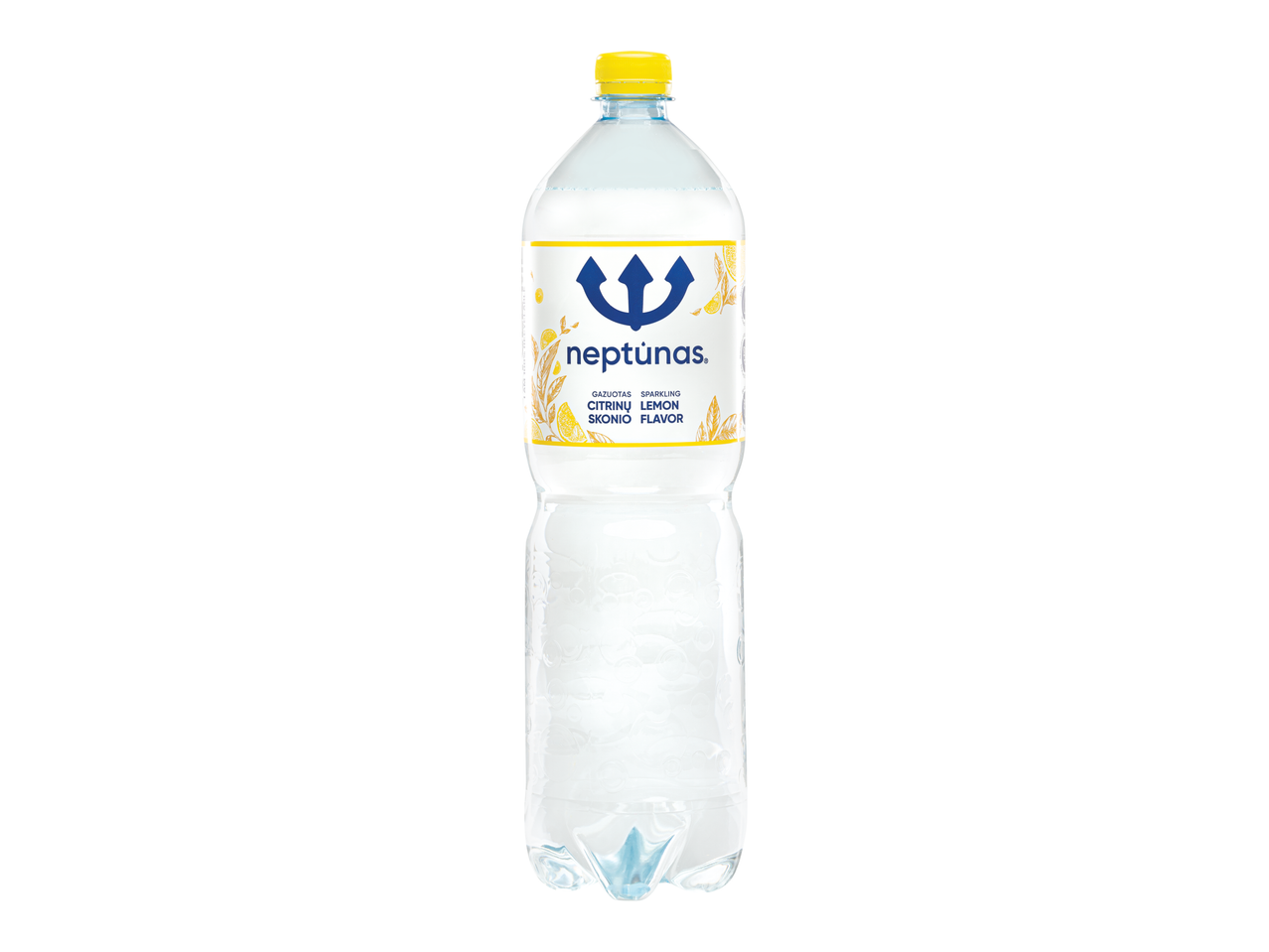 Butelis Neptūnas gazuoto citrinų skonio vandens.