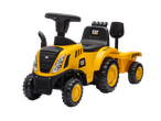 Jamara Ride-On Tractor, yellow and black, with CAT branding
