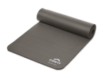 Graue Crivit Fitnessmatte, teilweise aufgerollt