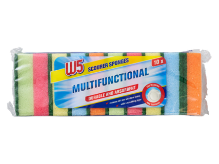 W5 Sūkļi trauku mazgāšanai 10gab