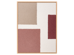 LIVARNO home tela 3D com formas abstratas em bege, branco e castanho avermelhado