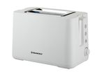 A white SilverCrest toaster with two slots and control buttons on the side.