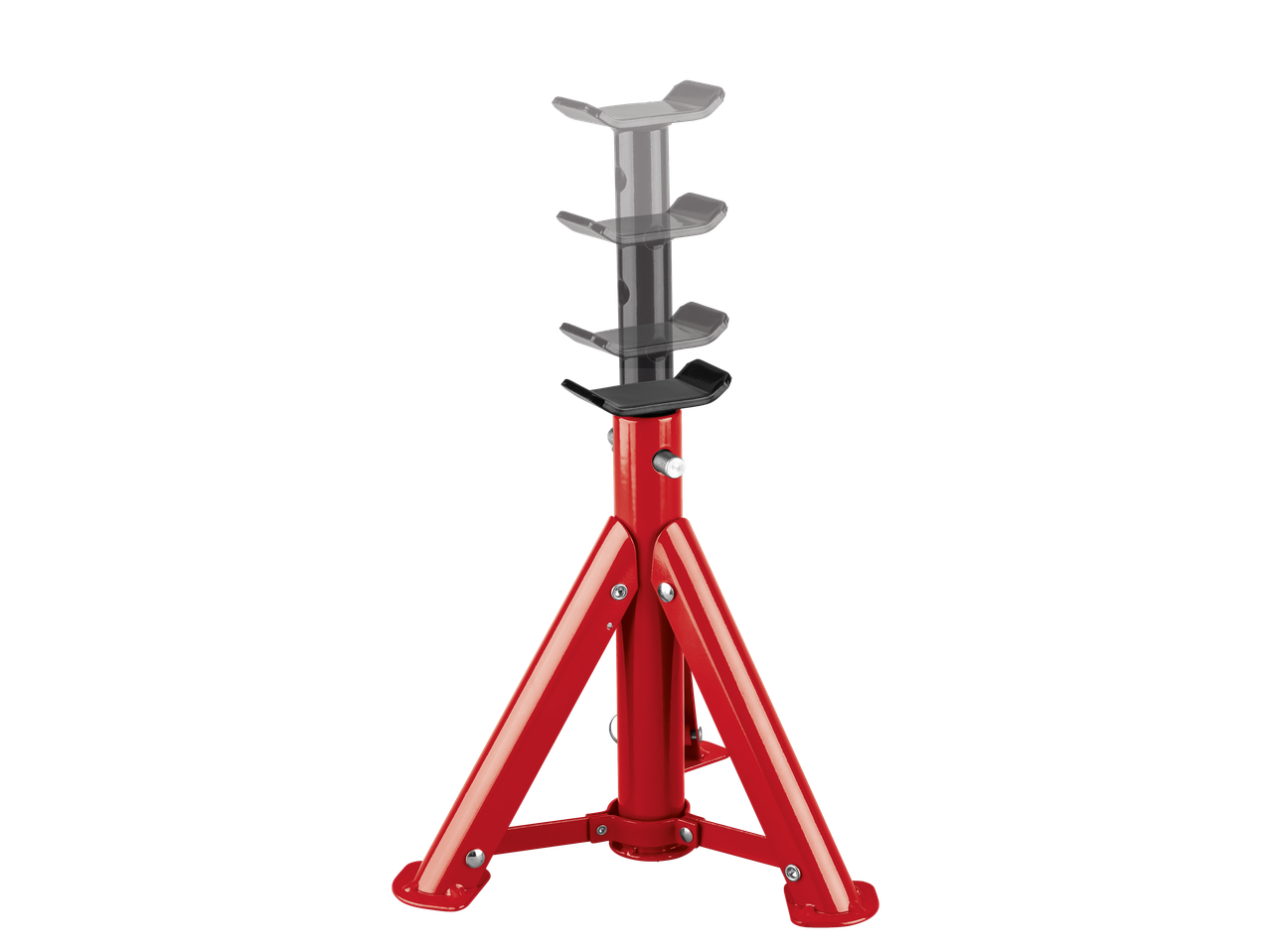ULTIMATE SPEED automašīnas domkrata statīvs, sarkans ar caurspīdīgu augstuma regulēšanu